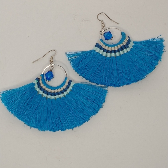 Swarovski Fan Tassel earrings - Picture 3 of 4
